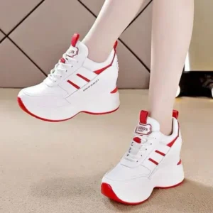 Rangolishoe Women Fashion Platform Lace-Up Sneakers