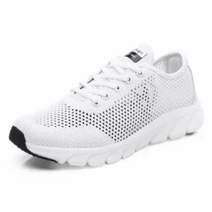 Rangolishoe Women Fashion Sports Lace Up Hollow Design Mesh Breathable Sneakers