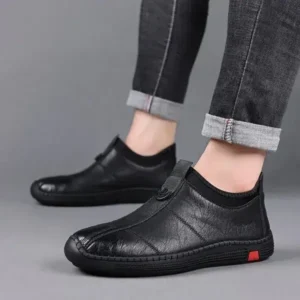 Rangolishoe Men Casual Non-Slip Flat Pu Shoes