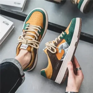 Rangolishoe Men Fashion Breathable Color Matching Casual Sneakers