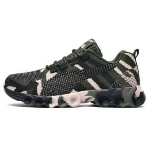 Rangolishoe Couple Casual Camouflage Pattern Lace Up Design Breathable Sneakers