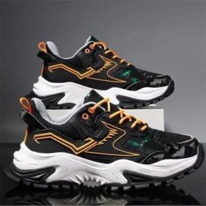 Rangolishoe Men Spring Autumn Fashion Casual Colorblock Mesh Cloth Breathable Rubber Platform Shoes Sneakers