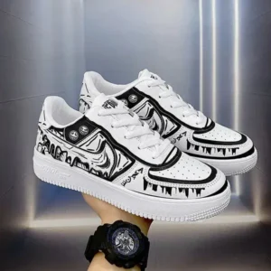 Rangolishoe Men Fashion Graffiti Breathable Sneakers