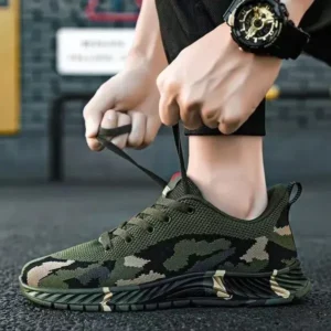 Rangolishoe Men'S Casual Mesh Breathable Camouflage Sneakers