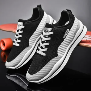 Rangolishoe Men'S Casual Color-Block Mesh Breathable Soft-Soled Sneakers