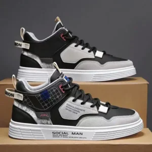 Rangolishoe Men'S Fashion High Top Color Block Sneakers