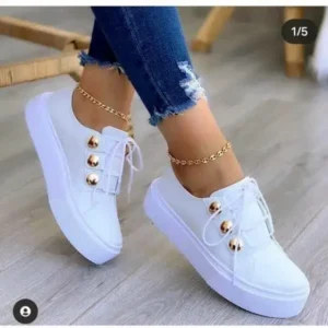 Rangolishoe Women Plus Size Casual Platform Sneakers