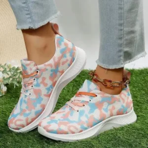 Rangolishoe Summer Women Fashion Breathable Casual Colorful Printed Sneakers