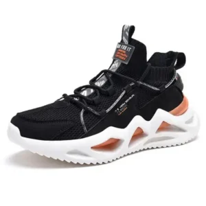 Rangolishoe Men Spring Autumn Fashion Casual Colorblock Mesh Cloth Breathable Rubber Platform Shoes Sneakers