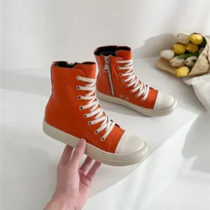 Rangolishoe Orange Up Platform High Top Casual Shoes